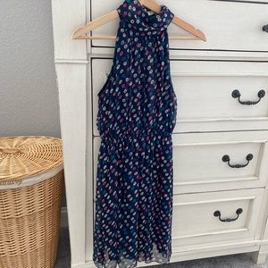 Lovely Navy dress with Sheer outer liner.